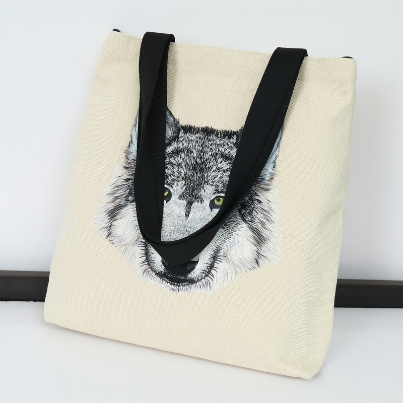 Gahumi Wholesale New Custom Wolf's Head Tote Bag-26